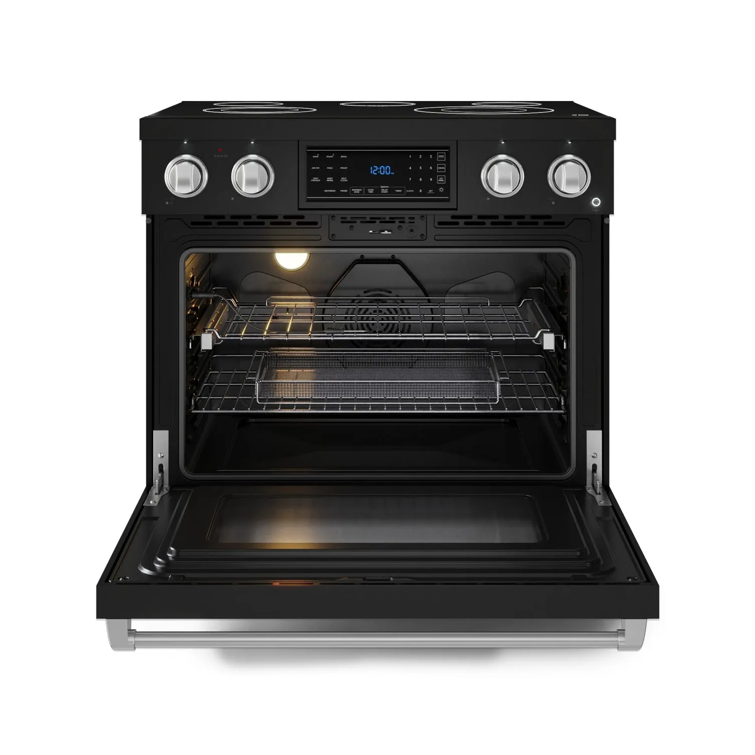 Thor Kitchen Black Stainless Steel Freestanding Professional Electric Range |Gordon Ramsay Series (6 cu.ft) - RSE36B-SS