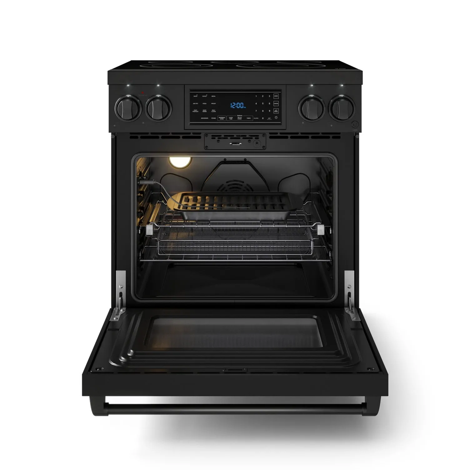 Thor Kitchen Black Stainless Steel Freestanding Professional Electric Range|Gordon Ramsay Series (4.55 cu.ft.) - RSE30B