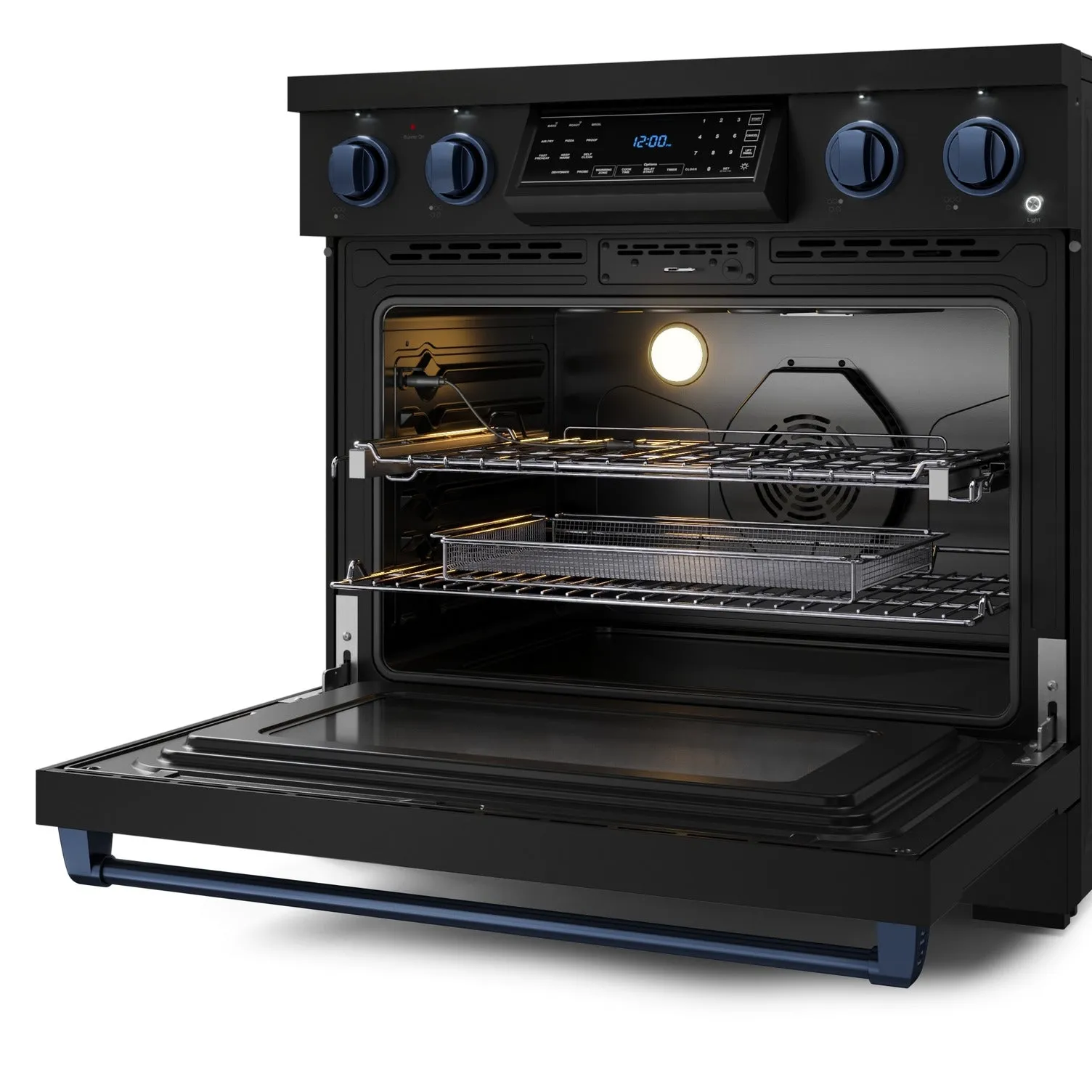 Thor Kitchen Black Stainless Steel Freestanding Professional Electric Range|Gordon Ramsay Series (6 cu.ft) - RSE36B-BLU