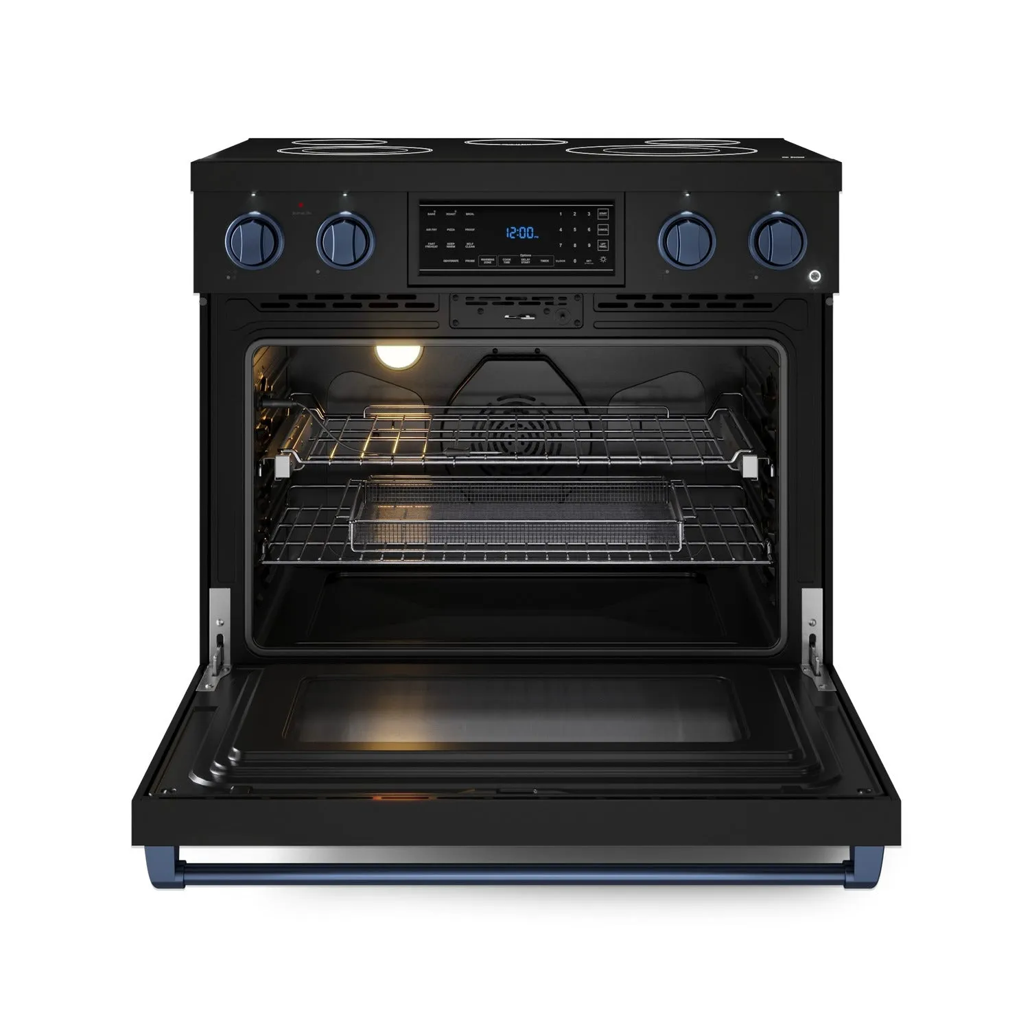 Thor Kitchen Black Stainless Steel Freestanding Professional Electric Range|Gordon Ramsay Series (6 cu.ft) - RSE36B-BLU