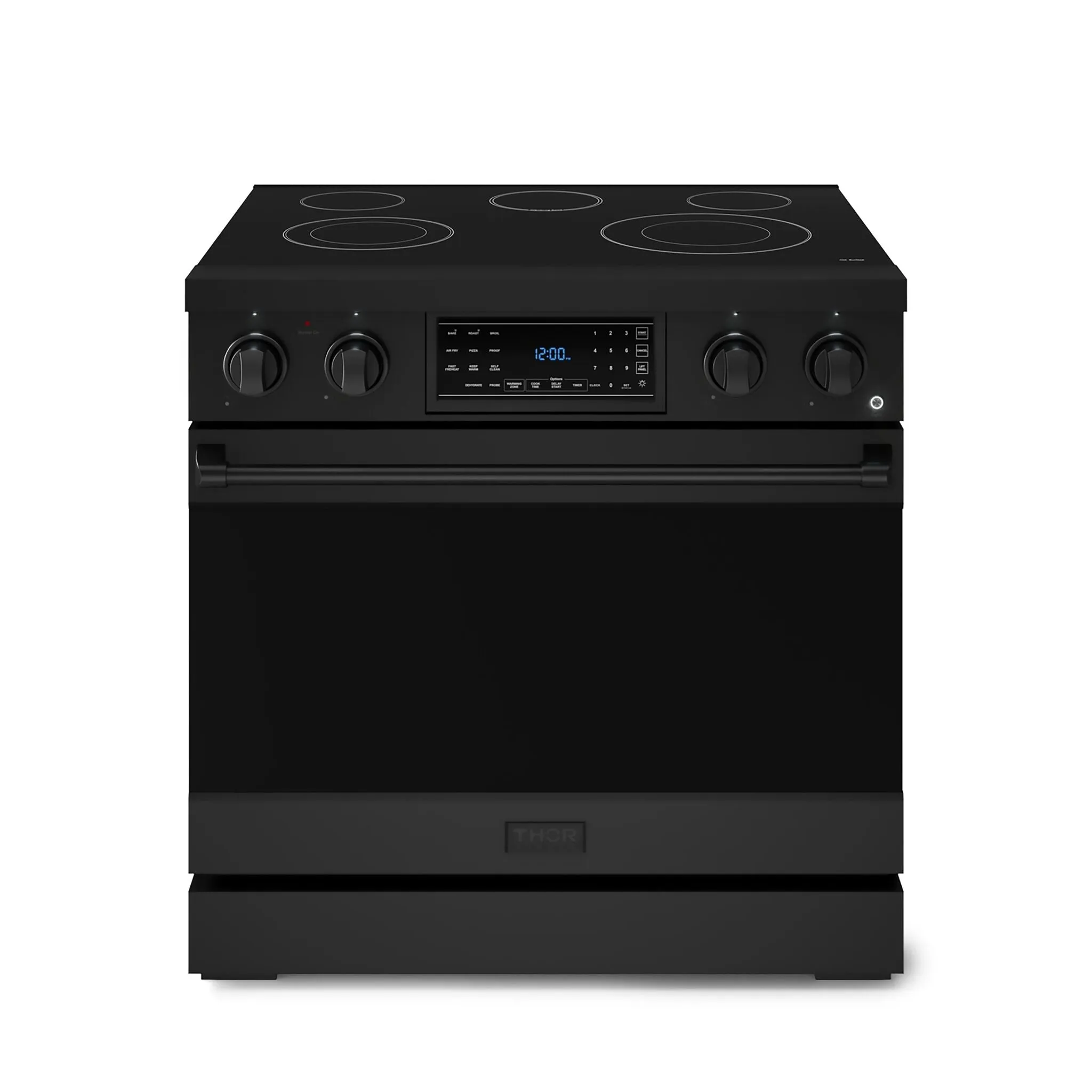 Thor Kitchen Black Stainless Steel Freestanding Professional Electric Range|Gordon Ramsay Series (6 cu.ft) - RSE36B