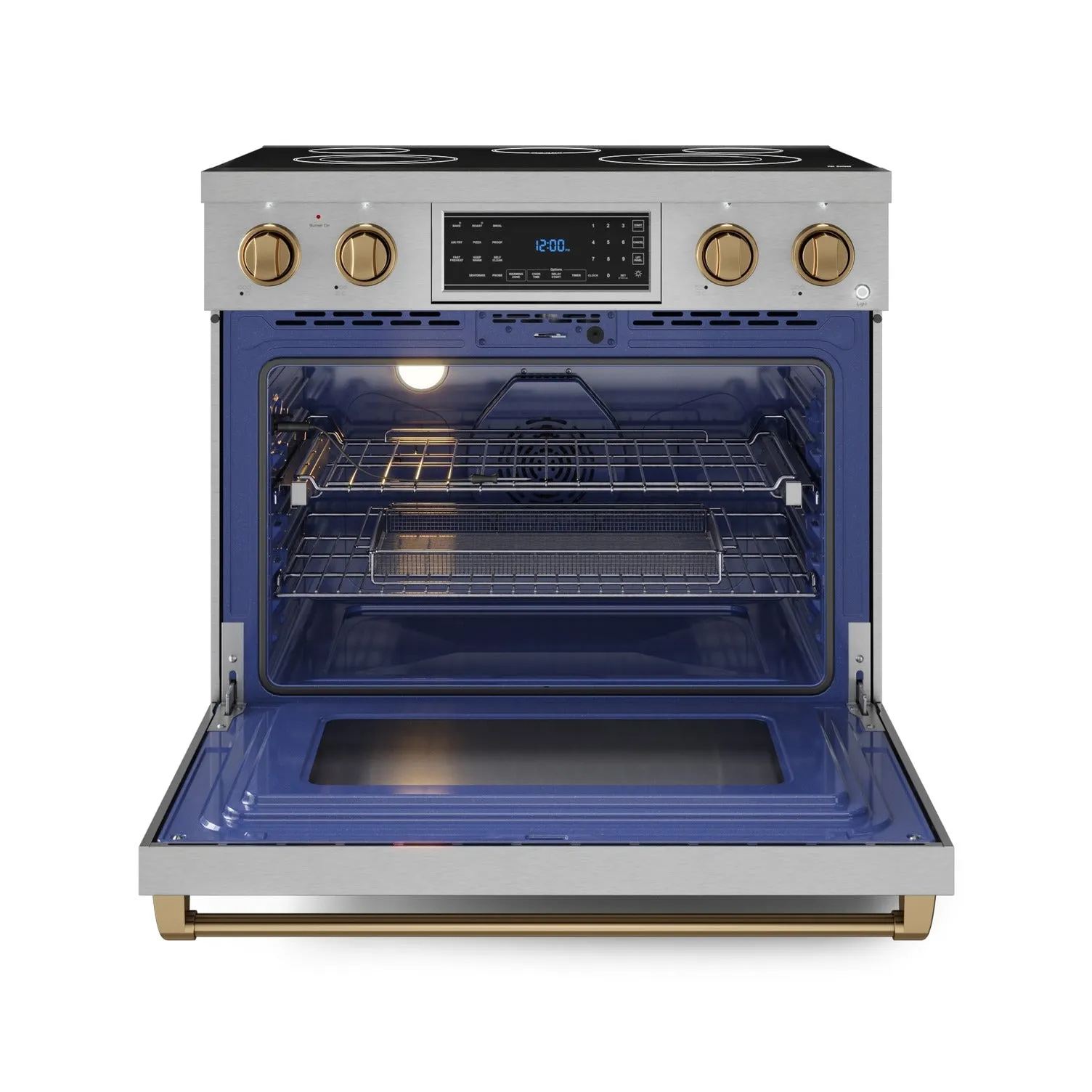 Thor Kitchen Stainless Steel Freestanding Professional Electric Range |Gordon Ramsay Series (6 cu.ft) - RSE36-BRZ