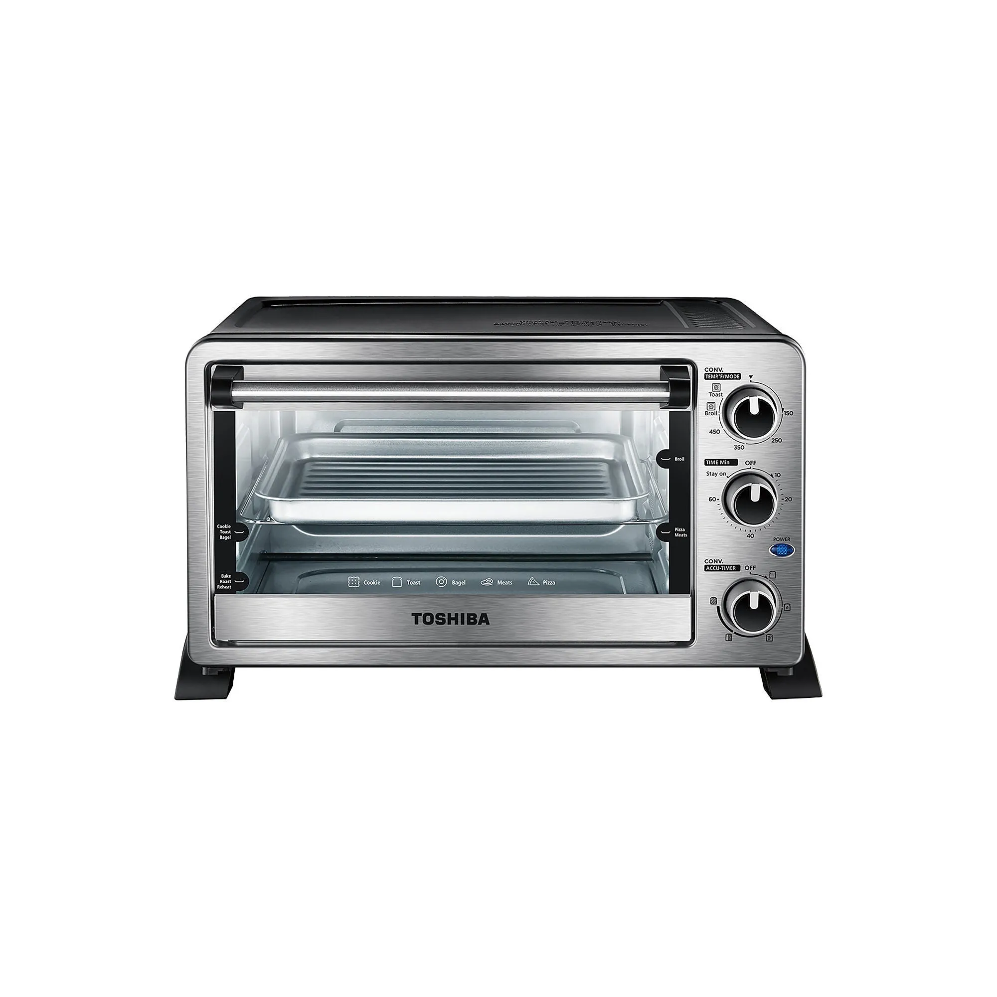 Toshiba Convection Toaster Oven MC25CEYSS - STAINLESS STEEL ONE SIZE