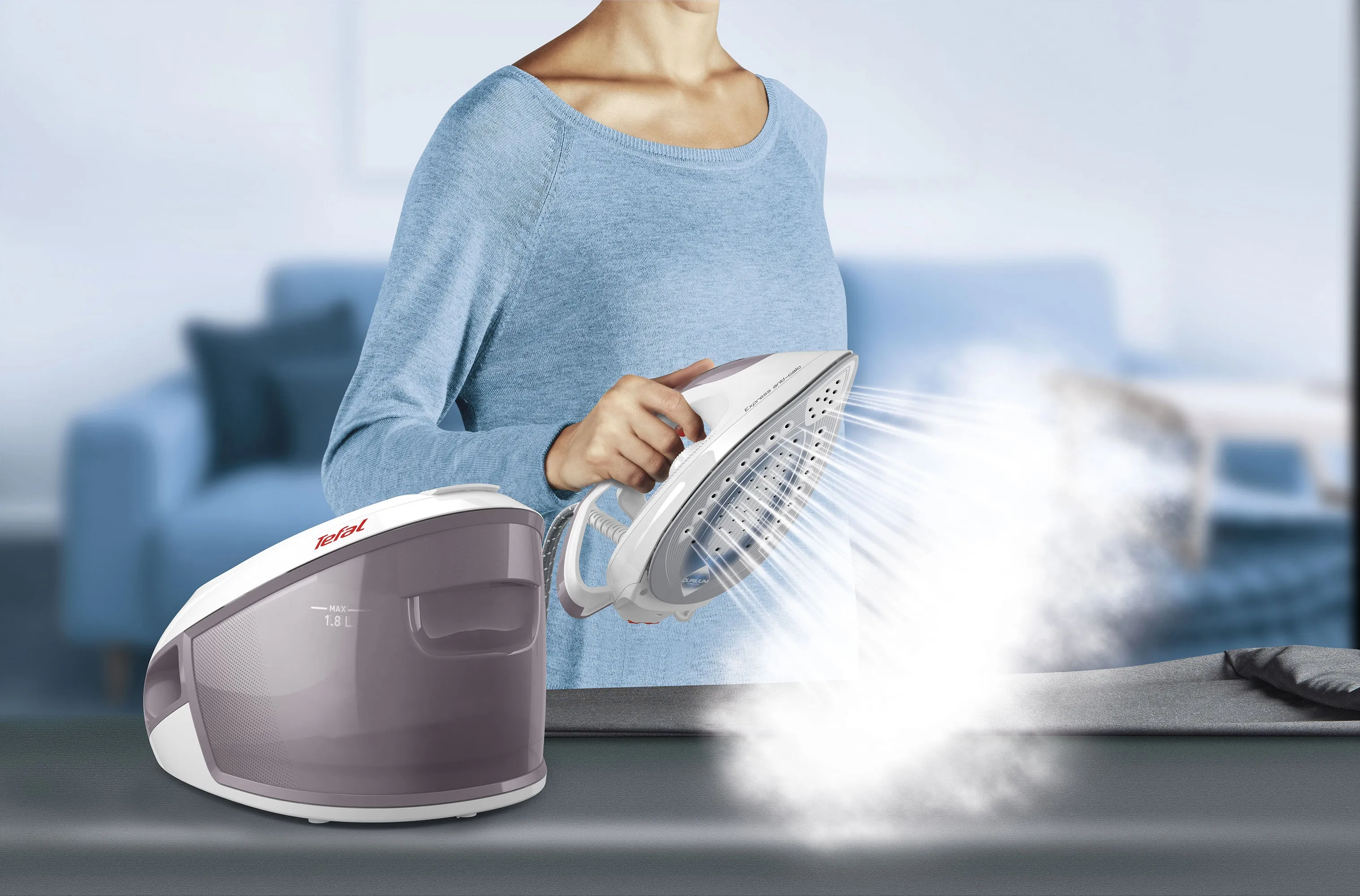 User manual and frequently asked questions Tefal Express Anti-Calc Plus SV8014 Steam Generator Iron
