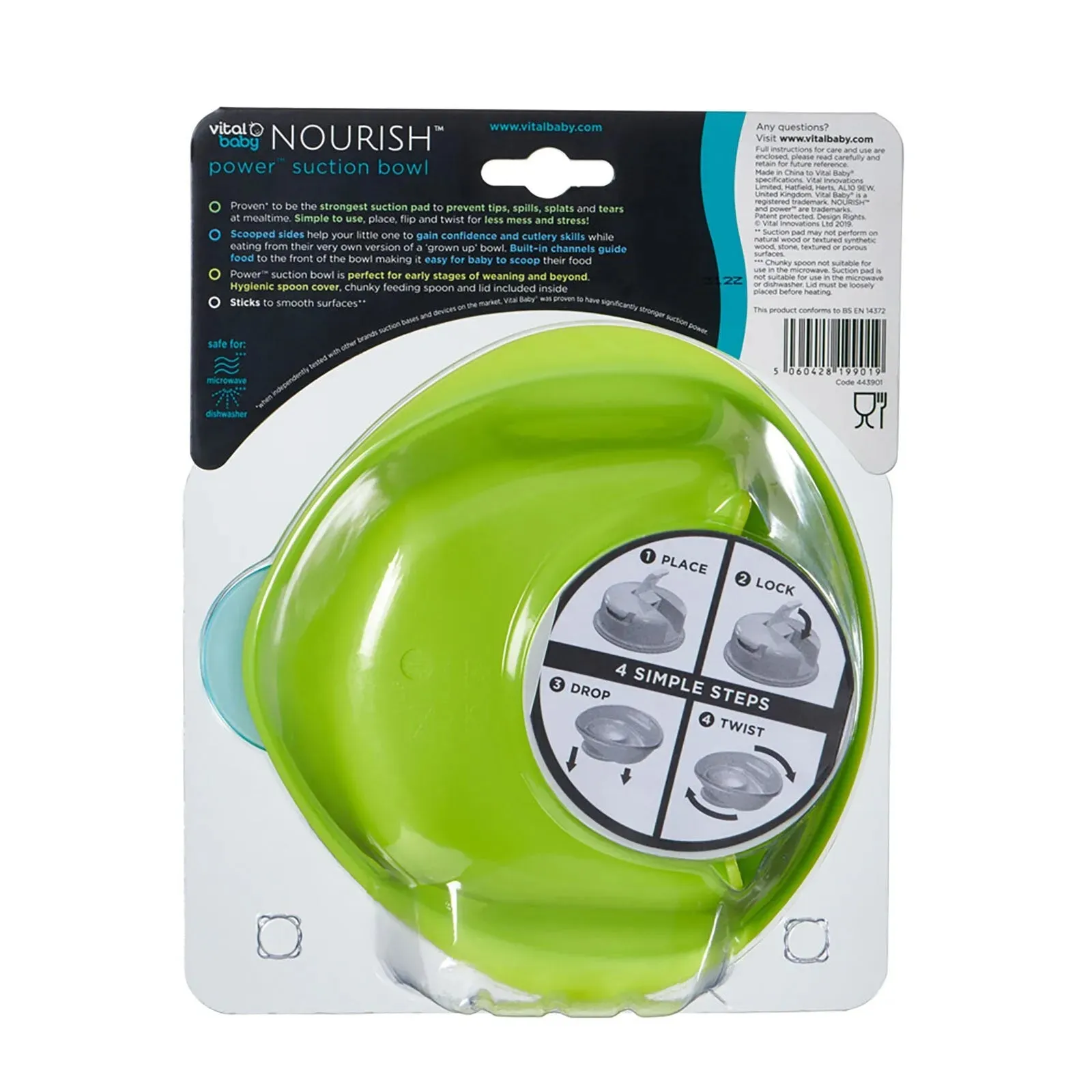 Vital Baby Nourish Power Suction Bowl 6  months - Pop