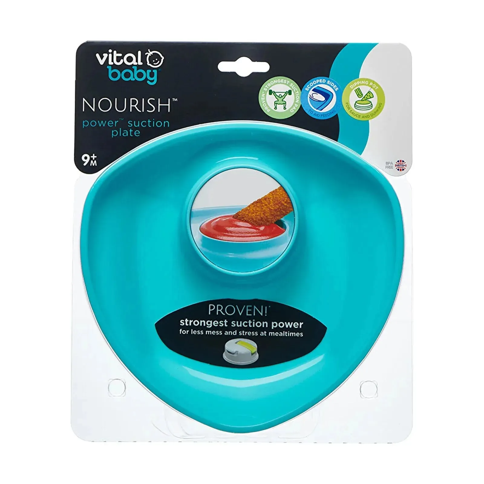 Vital Baby Nourish Power Suction Plate 9  months - Pop