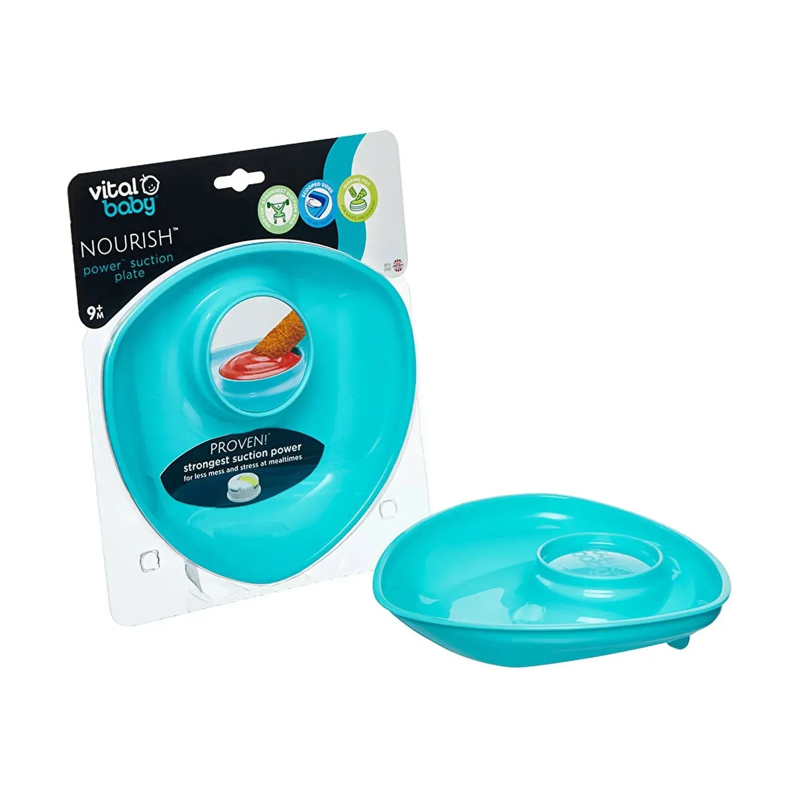 Vital Baby Nourish Power Suction Plate 9  months - Pop