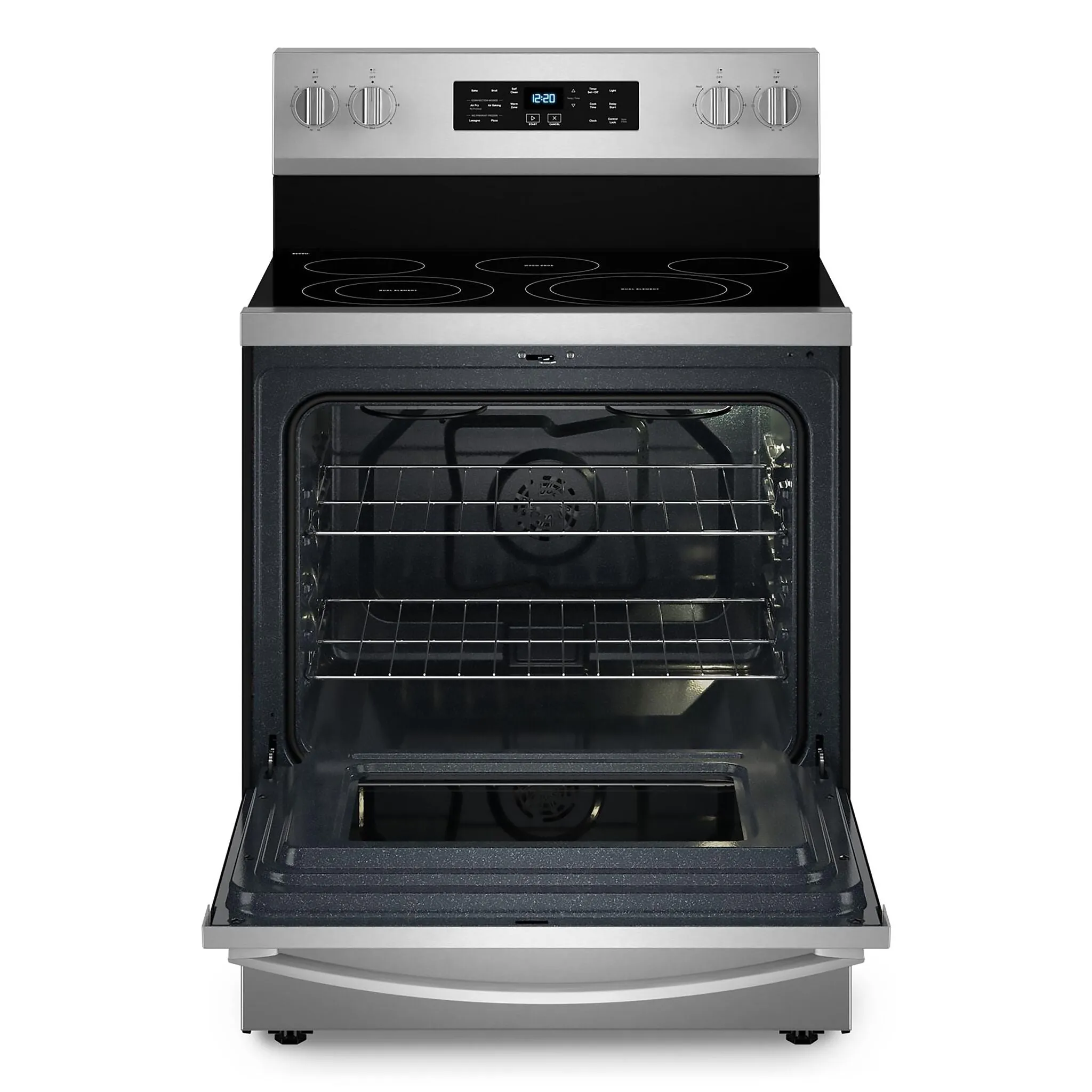 Whirlpool Fingerprint Resistant Stainless Kitchen Package with French Door Refrigerator, Electric Range & Built-In Dishwasher