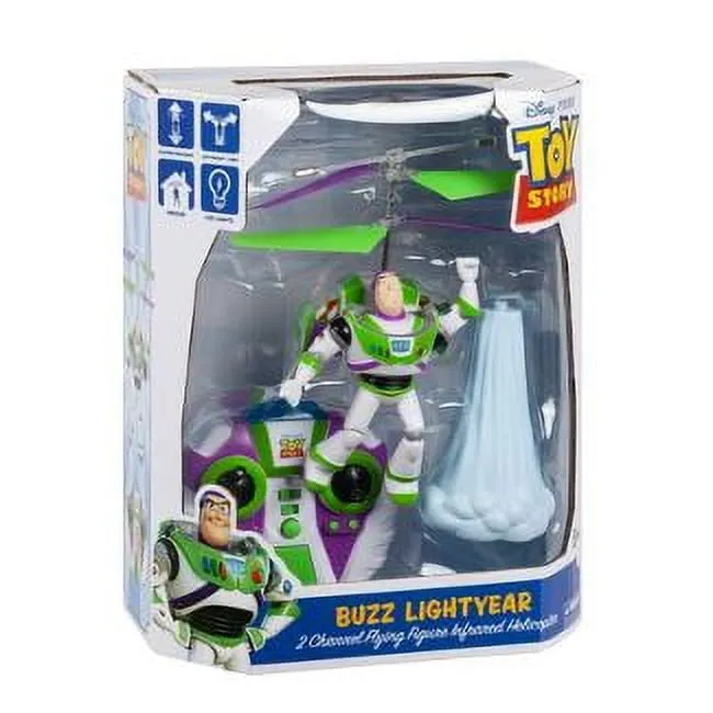 World Tech Toys 34471 Pixar Buzz Lightyear 2 Channel Flying IR Helicopter with LED Lights